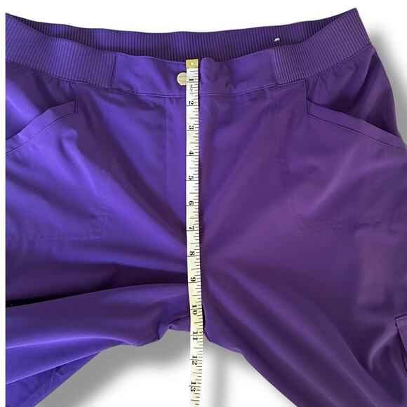 Chico's Zenergy Pants NWT Size 1 (M) Neema Purple Jasper Cargo Crop Pockets - Picture 7 of 8